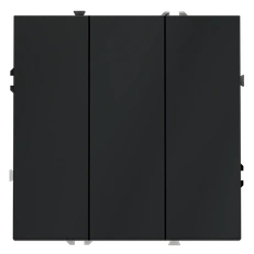 Изображение Выключатель 3-клавишный Voltum S70, графит (механизм + накладка)