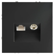Изображение Розетка TV+RJ45 кат. 6 Voltum S70, графит  (механизм + накладка)